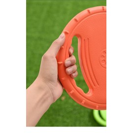 Jero.Ted Puppy Dog Flying Disc Pull Loop Toy Outdoor Water Dog Exercise Toys Sports Gift- 8.26" Interactive and Fun Training Doggy Paddle Flyers, Swimming Pool and Lawn Yard