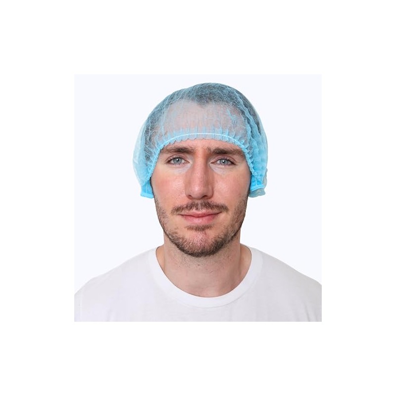 Safeko Disposable Pleated Bouffant, Polypropylene Non-Woven Hair Cover, Breathable &