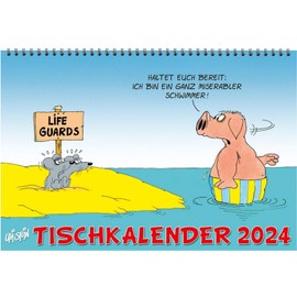Uli Stein Tischkalender 2024: Monatskalender zum Aufstellen: Ideal für den Schreibtisch (Uli Stein Kalender 2024)