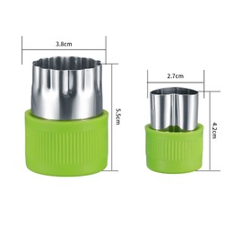 wugongshan 12 Pcs Vegetable Fruit Cutters, Stainless Steel Cookie Cutters Shapes Set, with Non-Slip Protection Handle for Pastry Bento Lunch Kids Party Vegetable Fruit Cookie Cutters