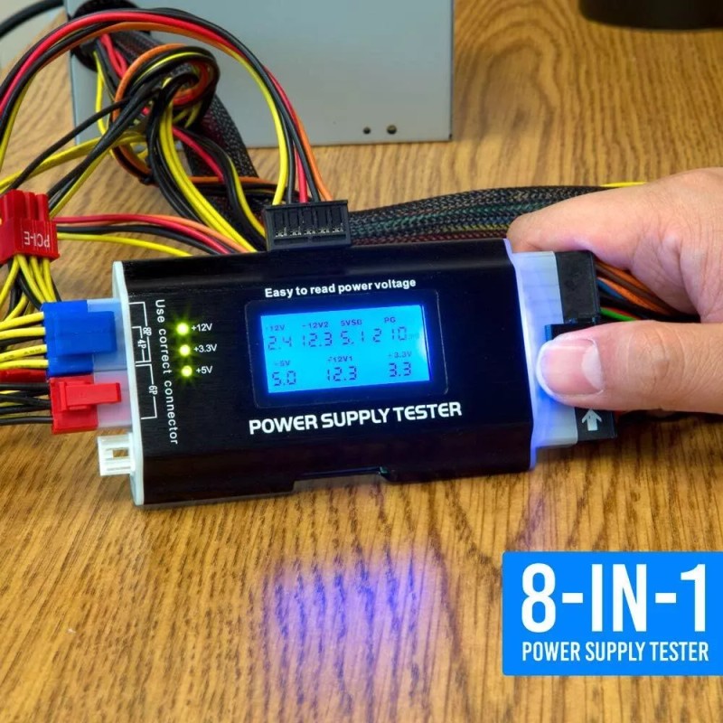 Kingwin Digital Power Supply Tester With Lcd Display For Atx