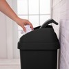 Sterilite 8-Pack Swing Top Wastebasket, Sleek Square Profile Trash Can,