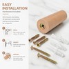 evory 4 Pack Coat Hooks Mounted Rustic Wooden Heavy Duty