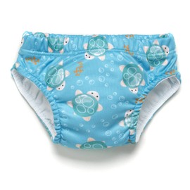 Pss! - Baby Swim Nappy - Little Turtles Model - For Babies from 3 to 8 kg - L - Unisex - Multicoloured Design - Absorbent and Reusable - Waterproof and Comfortable - Pack of 1