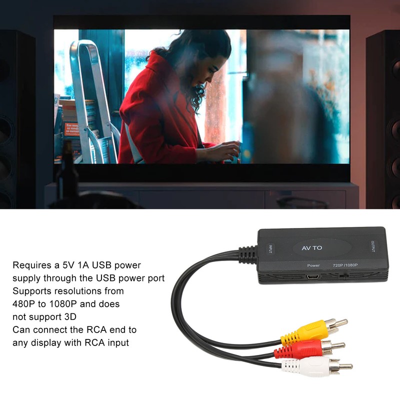 HD Video Converter Box RCA and AV and Composite to