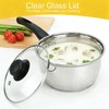 3pcs Stainless Steel Saucepan Set, Kitchen 1QT & 2QT &