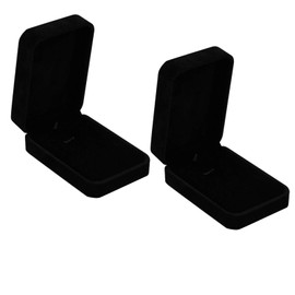 HUIMALL 2 PCS Necklace Box,Black Pendant Box Chain Gift Box Velvet Boxes Jewelry Gift Boxes Necklace Display Box Necklace Case Pendant Gift Box for Wedding Engagement Necklaces Jewellery Gift