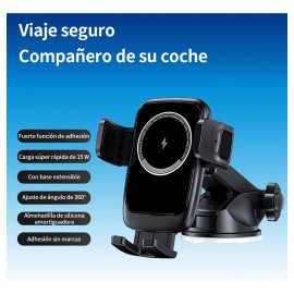 Soporte De Celular Auto Con Carga Rápida Inalámbrica