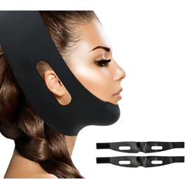 WIDVIH Silicone Chin Strap，V Line Mask Lifting Strap ，V Shaped Chin Mask for Women & Men (2PC)