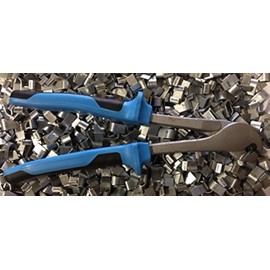 RNL RabbitNippLes J-Clip Pliers + 2 LBS J-Clips, Comfort Blue Handle