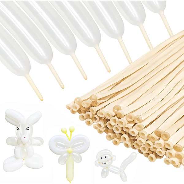 100Pcs Clear 260 Balloons, Long Skinny Latex Balloons for DIY
