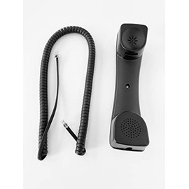 The VoIP Lounge Handset Receiver with Curly Cord for Toshiba DP5000 and IP5000 Series Phone Black DP5008 DP5022-SD DP5122-SD DP5032-SD DP5132-SD IP5022-SD IP5122-SD IP5122-SDC IP5132-SD IP5131-SDL