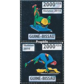 Guinea-Bissau 4674-4675 (complete. issue) unmounted mint/never hinged ** MNH 2010 skeleton (Stamps for collectors) Winter sports (skiing/ice hockey/bobsleigh ...)