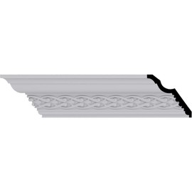Ekena Millwork MLD03X03X05LD Landon Crown Moulding, 3 1/2"H x 3 5/8"P x 5 1/8"F x 94 1/2"L, (1 3/8" Repeat), White