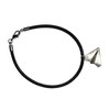 Miniblings Papierflieger Leather Bracelet Black Origami Leather Style Silver –