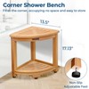 KingPavonini Corner Shower Bench Waterproof, HDPS Shower Stool for Inside