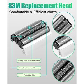 YAZIYIR 2 Pack 83M Replacement Head Compatible with Braun Series 8 S8 Replacement Head Electric Razor Blades Model 8370cc,8340s,8350s,8467