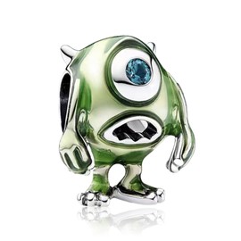 HAEPIAR S925 Sterling Silver Charm for Bracelet Necklace Charm Dangle Green Monster for Women Girls Birthday Gifts, Silver