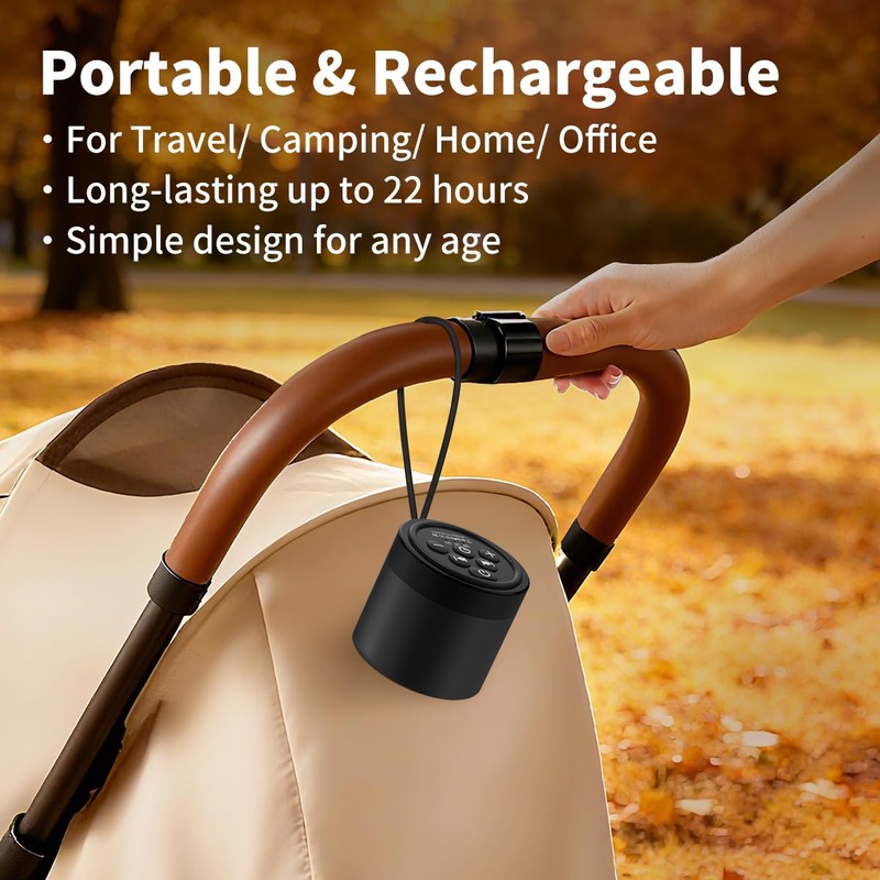 Portable Mini White Noise Machine Sound Machine with 30 Soothing