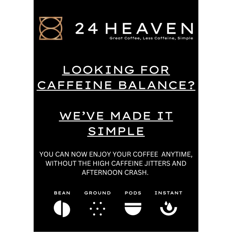 24Heaven Classic Half Caff Coffee Pods, 20 Count, Less Caffeine,