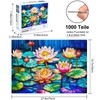 Bestdon 1000 Pieces Jigsaw Puzzle for Adults, Stained Glass Waterlily