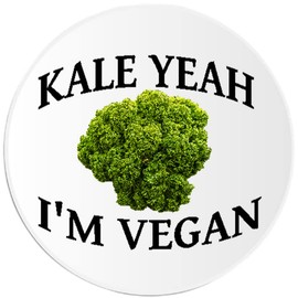 Kale Yeah I'm Vegan - 100 Pack Circle Stickers 3 Inch
