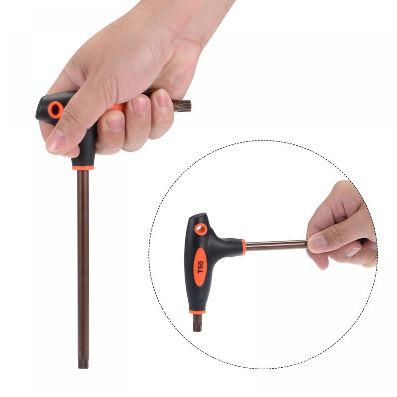 sourcing map T50 Anti Tamper Proof Torx Key T-Handle Dual