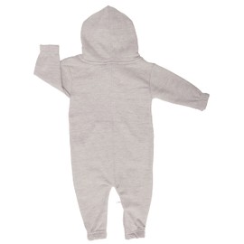 Gennadi Hoppe Baby Romper Newborn Cuddly Lightweight Cotton Soft 2-Way Zip Rubber Cuffs - Baby Pyjamas Baby Romper for Boys and Girls, lightgrey