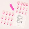 Pink French Tip Press on Nails Medium Almond Fake Nails