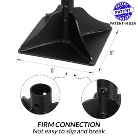 Walensee Steel Tamper with 48 inch Handle 8"x8" Garden Rubber Grip for Laborsaving All-Steel Heavy Duty Ideal Tool Leveling Ground Installing pavers and Repairing Blacktop