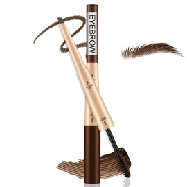 Apooliy Waterproof Eyebrow Pen,Eyebrow Retractable Definer Pencil,Dual-Sided Brow Gel,Fine Tip, Fills Brow Makeup