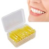 60Pcs Interdental Brush Practical Slim Braces Cleaner with PP Handle