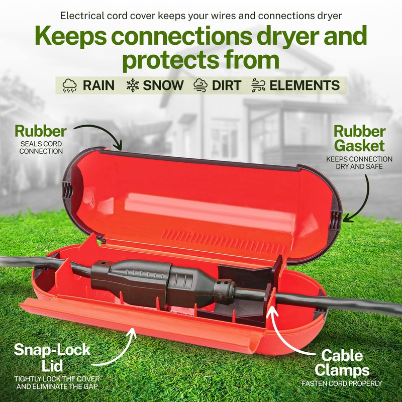 Electrical Wire Cover Extension Cord Protector for Outdoor Cables Protect