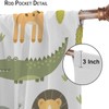 Baby Boy Safari Animals Curtains Woodland Jungle Lion Elephant Pattern