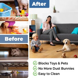 Hiflora 6" H Under Bed Blocker for Pets, 5-Pack | Prevents Toys & Pets from Going Under Furniture - Stops Dogs & Robotic Sweeper Stuck