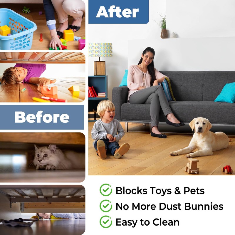 Hiflora 6" H Under Bed Blocker for Pets, 5-Pack |