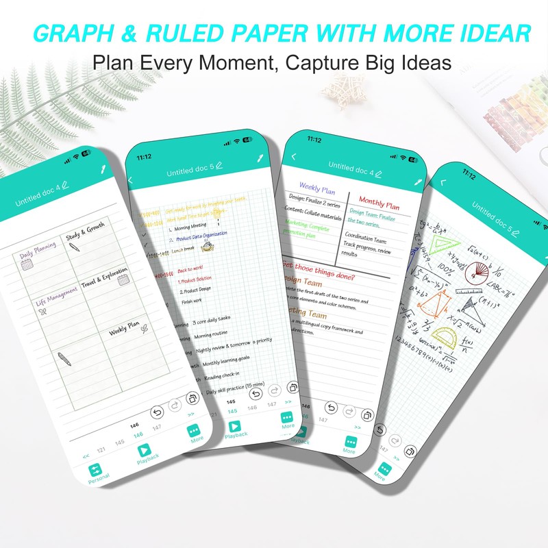 Yuan Smart Writing Notebook Set, Full Year Weekly Planner with