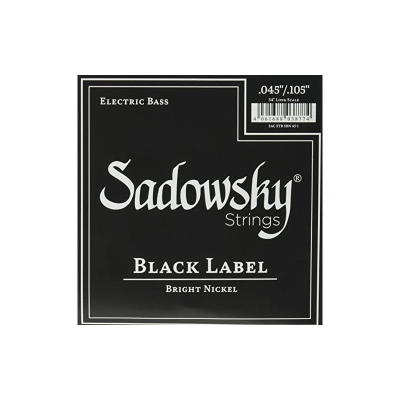 Black Label Base String Nickel String 4 String 045-105 SBN45