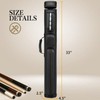 2x2 Leather Pool Cue Case for 2 Butts & 2