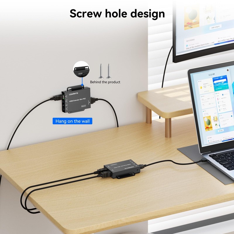 CENMATE 4K@60Hz 4:4:4 HDMI Extender Over Single Cat5e/Cat6/Cat 7, Up
