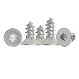 Yyyuluo M4 Countersunk Head Screw 304 Stainless Steel Hexagon Socket Machine Screws Grade 8 Flat Head Wood Screws for Woodworking DIY Metal Construction