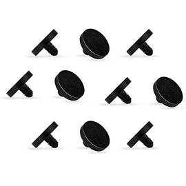 Pierced Owl Set of 10 Black Acrylic Dermal Anchor Retainer Tops 4mm, Metal Free, Allergy Free, Acrylic,Metal