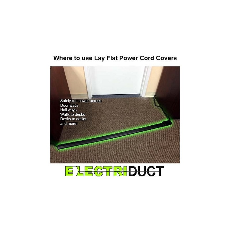 Electriduct Lay Flat Electrical Power Extension Cord Duplex Receptacle Cable