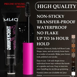 Natural 3D Fibers Eyebrow Dye Cream Multicolor Long Lasting Natural Colorless Colorfast Eyebrow Dye Cream Korean Cosmetics (08# Black)