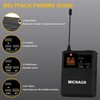 MICNAUX Wireless Lapel Microphone System with Headset & Lavalier Mics,