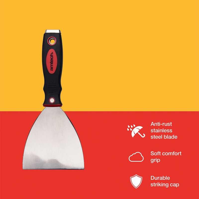 Amtech G0675 100mm (4") Scraper with Soft Grip Handle
