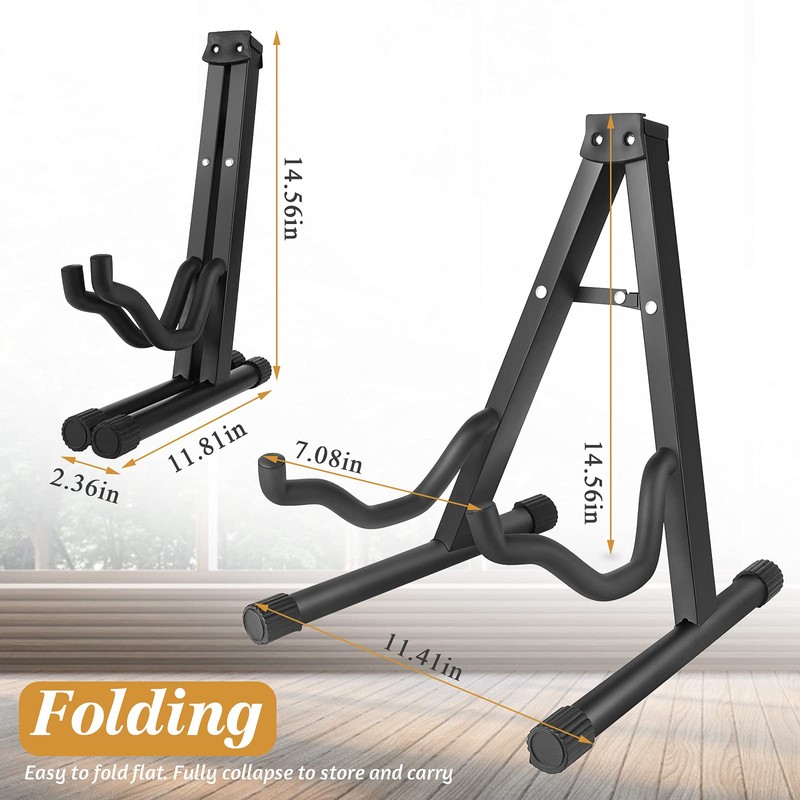 pugdodo Cello Stand Adjustable, Folding Cello Support Stand, A-Frame Folding