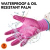 Vgo... 3Pairs Gardening Gloves Ladies,Safety Working Gloves,Non-Slip Nitrile coating,Dipping Gloves(NT2110)