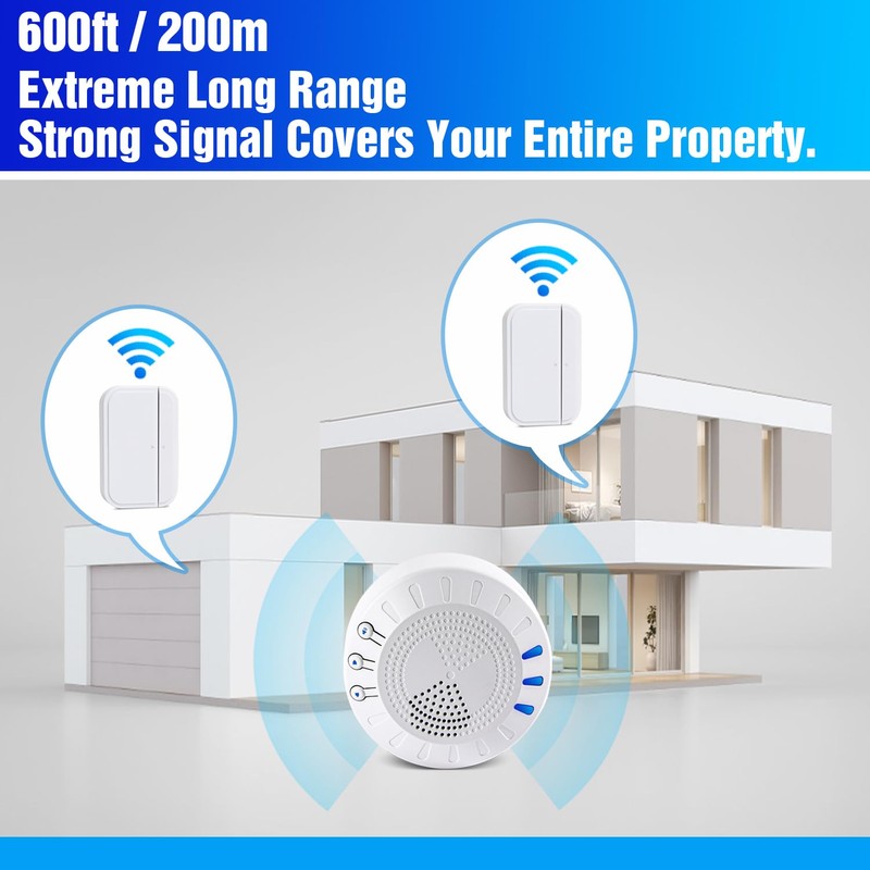 KOOSTONE Wireless Door Chime & Door Bell Chime with Rechargeable