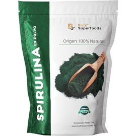 Espirulina en Polvo 100% Natural | Contenido 1kg | BULK SUPERFOODS | Alga Spirulina | Spirulina Green Powder | Alta Calidad